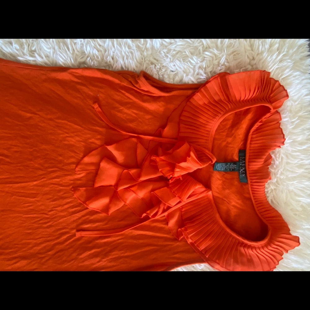 Ralph Lauren beautiful orange super soft top